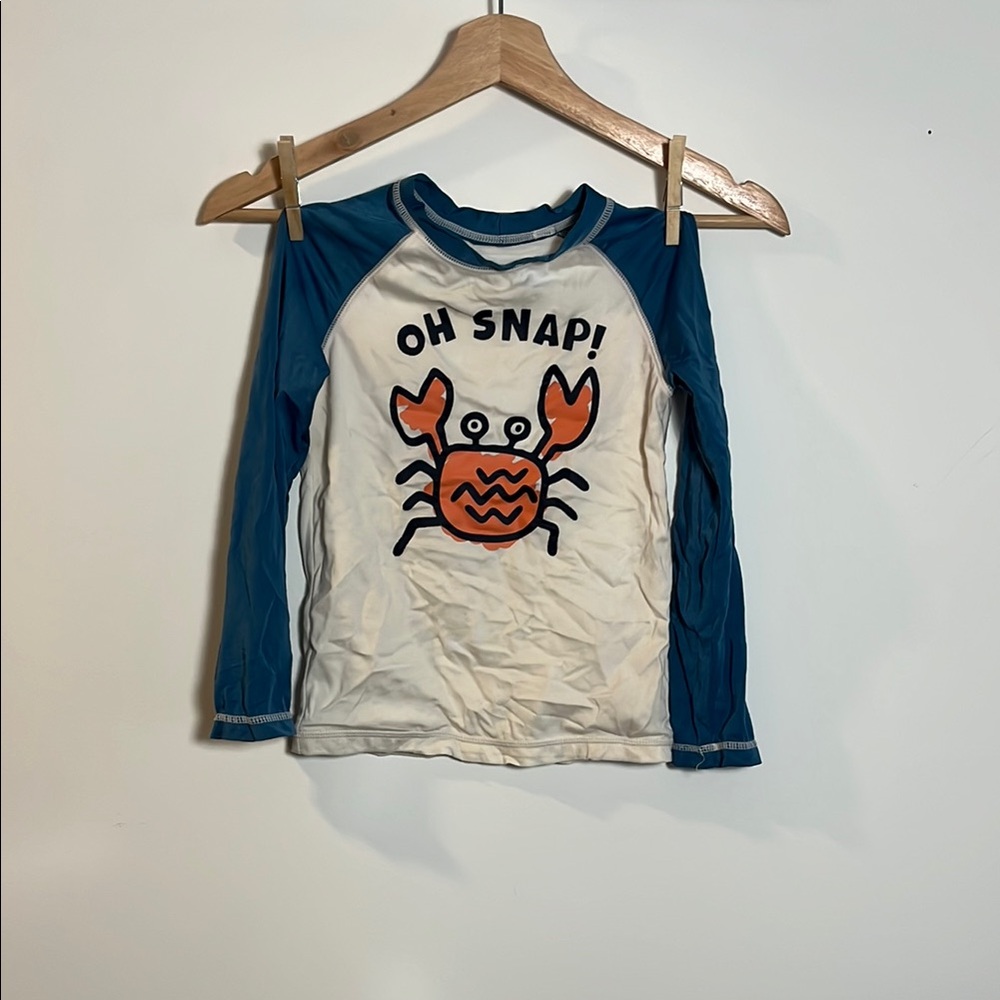 Gymboree (5T) Crab Sun/Swim Shirt - Blue & White